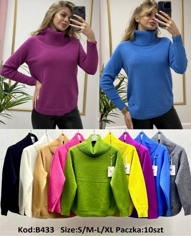 Swetry damskie Roz S/M-L/XL, Mix Kolor .Paczka 10 szt